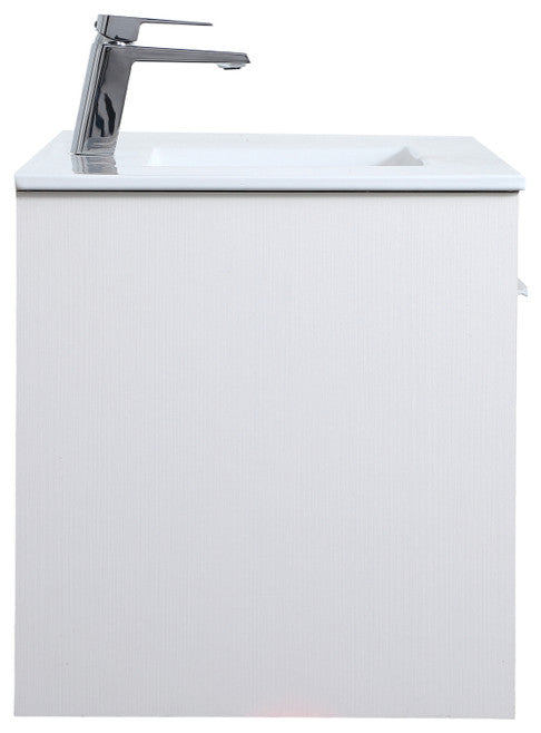 Single Bathroom Floating Vanity, White, 36"