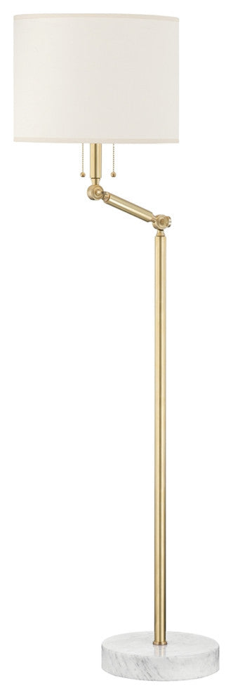 Essex 2-Light Floor Lamp by Mark D. Sikes, Aged Brass