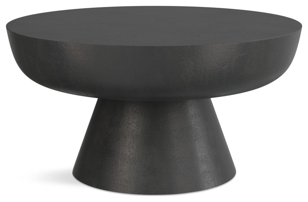 Charmaine Cast Aluminum Coffee Table in Black Nickel