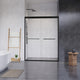 Ennis By Pass Framed Shower Door, Clear Glass, Matte Black, 60" W X 76" H