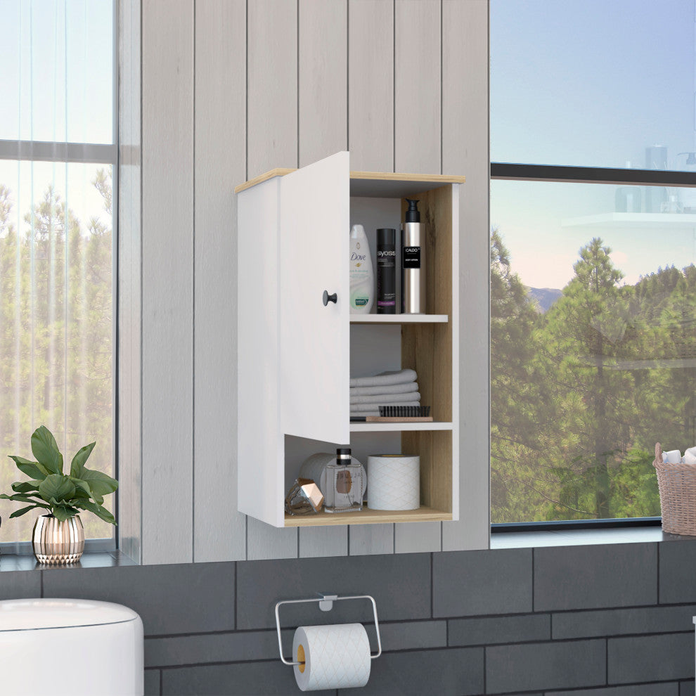 DEPOT E-SHOP Arya Medicine Cabinet, Light Oak