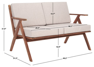 Safavieh Dryad Bench, Natural/Light Grey
