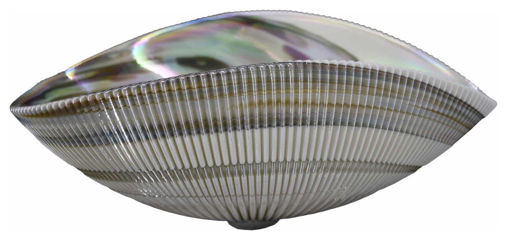 Amalfi Murano Glass Bathroom Sink, Abalone
