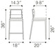 Dolemite Counter Chair, Set of 2 White
