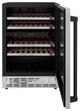 ZLINE 24 In. Wine Cooler, Stainless Steel With Matte Black, RWVZ-UD-24-MB