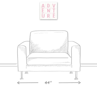 Adventure Arrows Pink 12x12 Canvas Wall Art