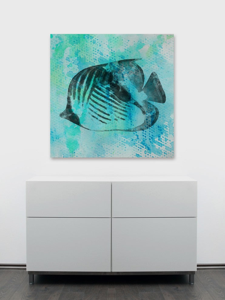 "The Blue Empire" Painting Print on Wrapped Canvas, 32x32