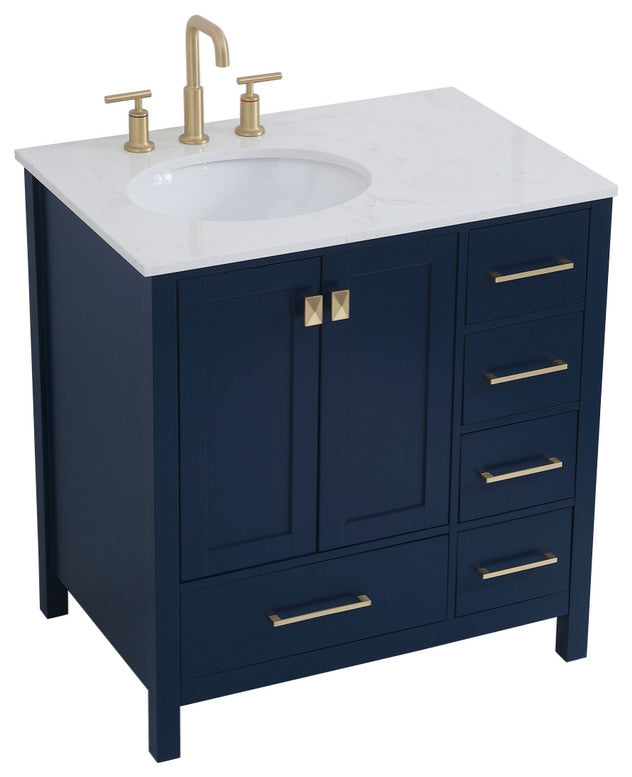 Isabel Blue 32" Single Sink Bathroom Vanity