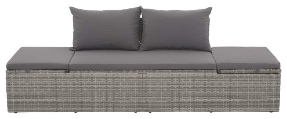 vidaXL Garden Bed Gray 76.8"x23.6" Poly Rattan