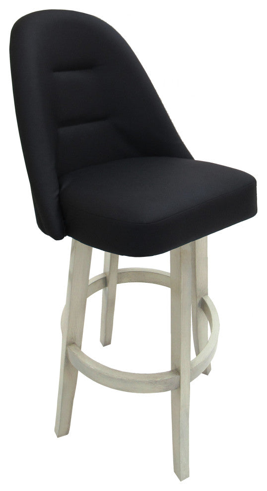 Swivel Counter 26" 30" Extra Tall 34" Wood Bar Stool M-235 Vivian Base, Black