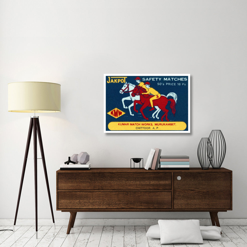 "Jakpot Safety Matches" Digital Paper Print by Phillumenart, 42"x29"