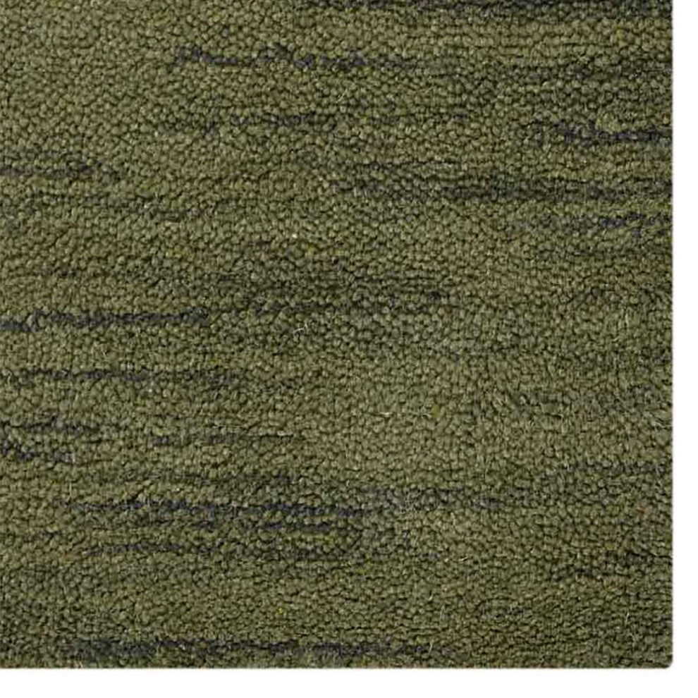 HAND KNOTTED LOOM WOOL ECO-FRIENDLY AREA RUGS - Rectangle, Green, Contemporary