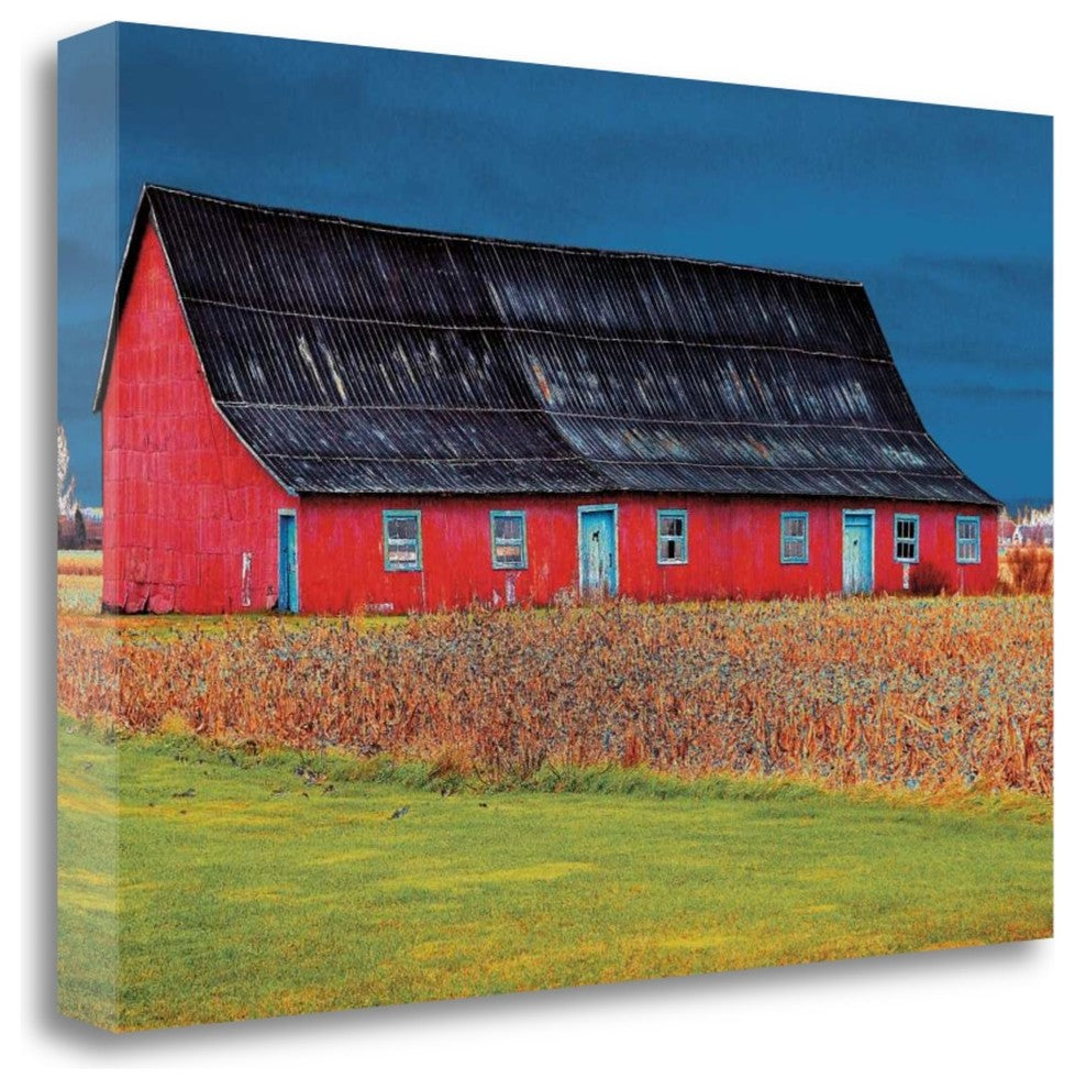 "Big Red" By Burney Lieberman ,Ready to Hang Giclee Print on Gallery Wrap Canvas