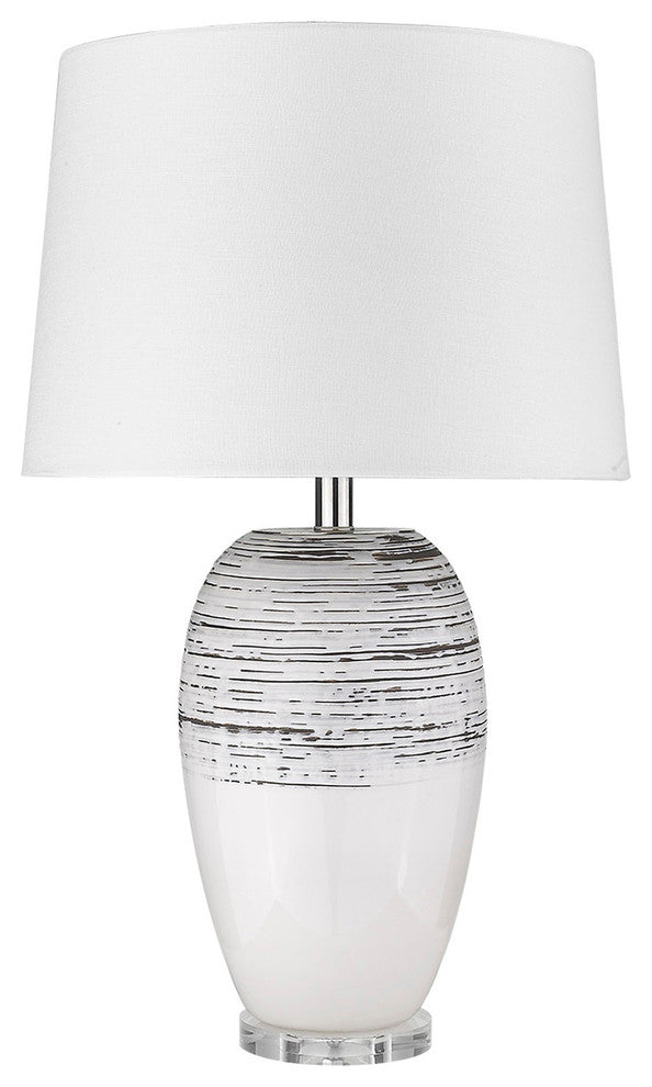 Trend Home 1-Light Polished Nickel Table Lamp