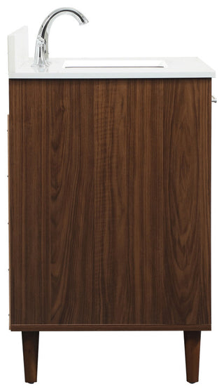 Home Living Modern Natural Oak-Light Bathroom Vanity, Walnut, 36"