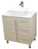 Windbay 30" Free Standing Vanity, Tan, White Stone Countertop