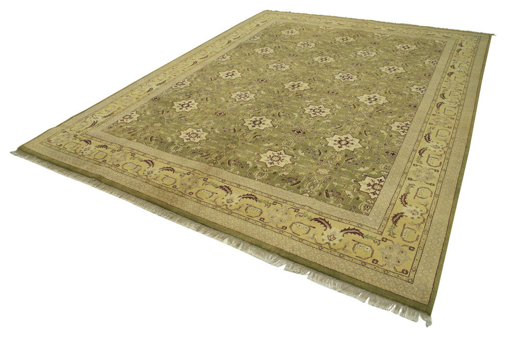 Rug N Carpet - Hand-Knotted Oriental 8' 10" x 11' 11" Wool Oushak Area Rug