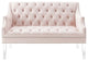 Tufted Loveseat Sofa, Velvet, Pink, Modern, Living Lounge Hotel Hospitality