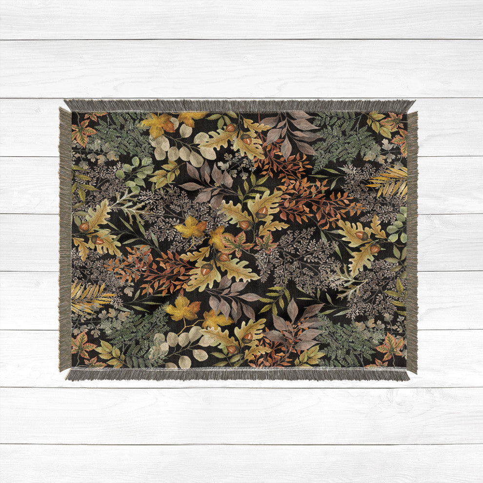 Laural Home Sophisticated Autumn 60" X 80" Woven Throw Blanket