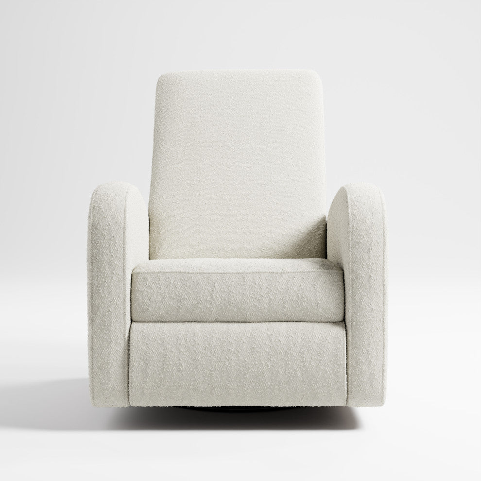 Storkcraft Santa Monica Power Recliner Swivel Glider, Ivory Boucle