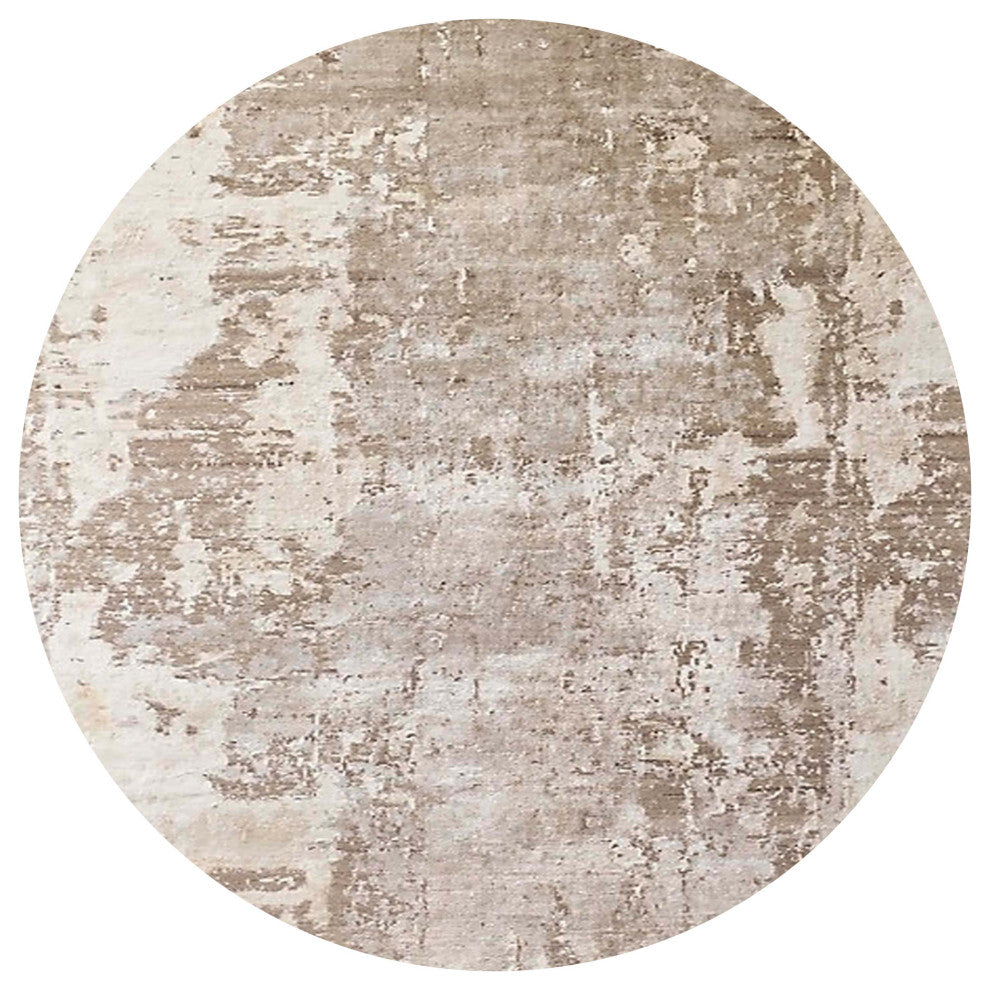 Ahgly Company Indoor Round Mid-Century Modern Area Rugs, 4' Round