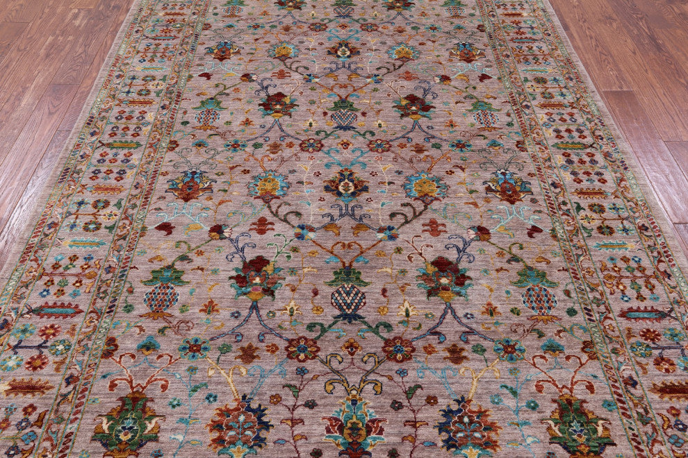 6' 10" X 9' 11" Persian Tabriz Hand-Knotted Wool Rug Q10568