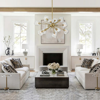 Modern 12 - Light Ice Shaded Sputnik Chandelier