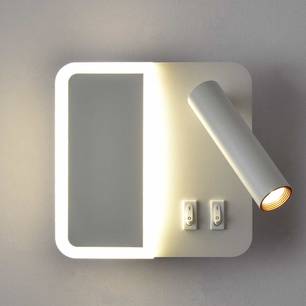 Modern White LED Wall Sconce With Switch,5W 4000K