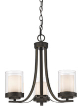 Willow Collection 3 Light Chandelier in Olde Bronze Finish
