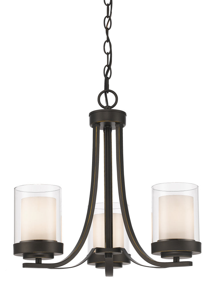 Willow Collection 3 Light Chandelier in Olde Bronze Finish
