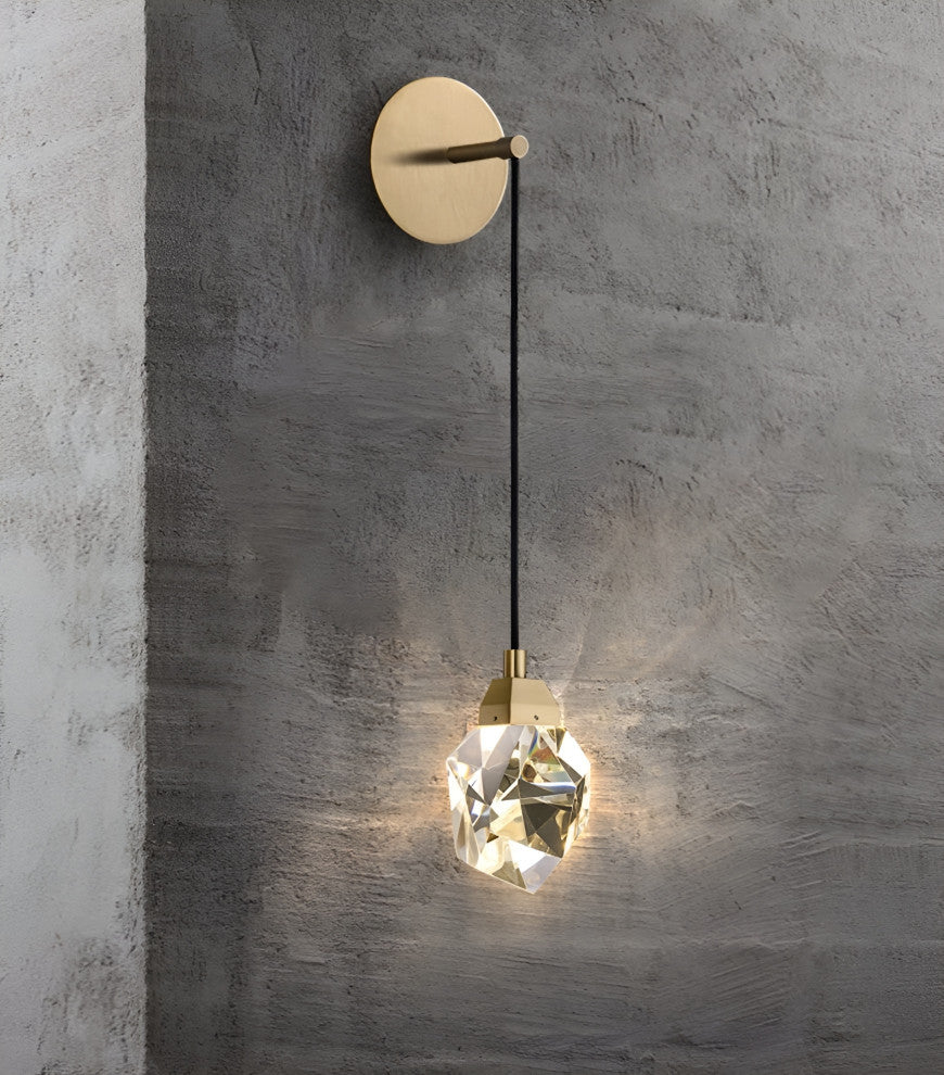 Getafe | Diamond Design Crystal Led Wall Sconce, B, Warm White