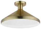 Livex Lighting 1 Light Antique Brass Semi-Flush Mount