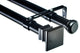 Versailles Double Rod in Black, 120''
