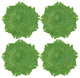 Cloth Table Mats With Ginkgo Leaf Design, Set of 4, Green