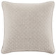 Anna Diamond Quilted Euro Sham, 27"x27", 1 Piece, Light Tan