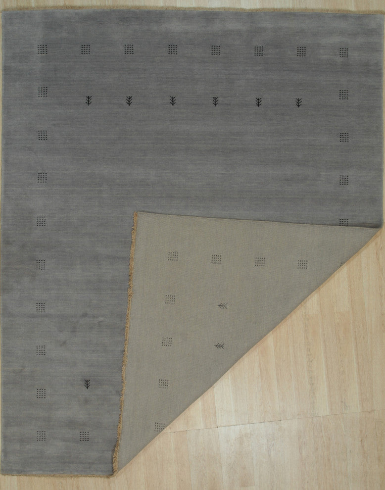 Hand-knotted Wool Gray Contemporary Transitional  Rug, 8'x10'