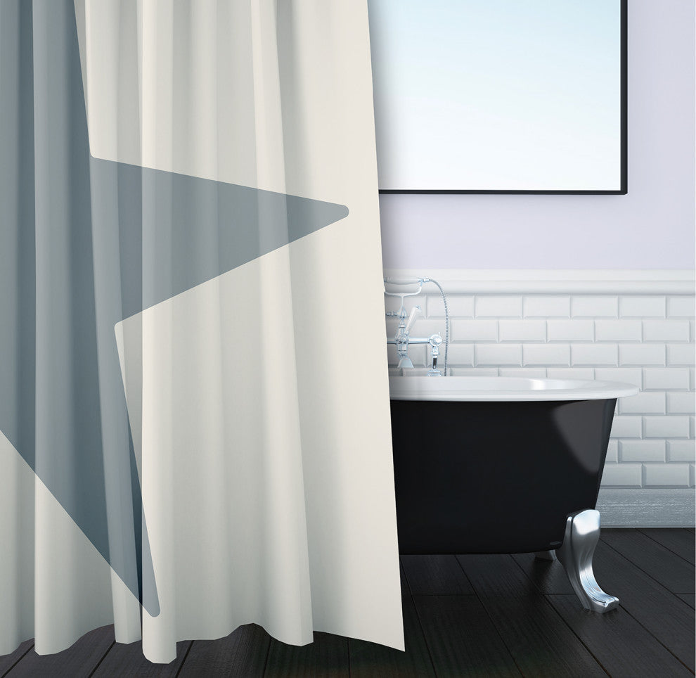 Big Star Dusty Smoke 70" w x 73" h Shower Curtain