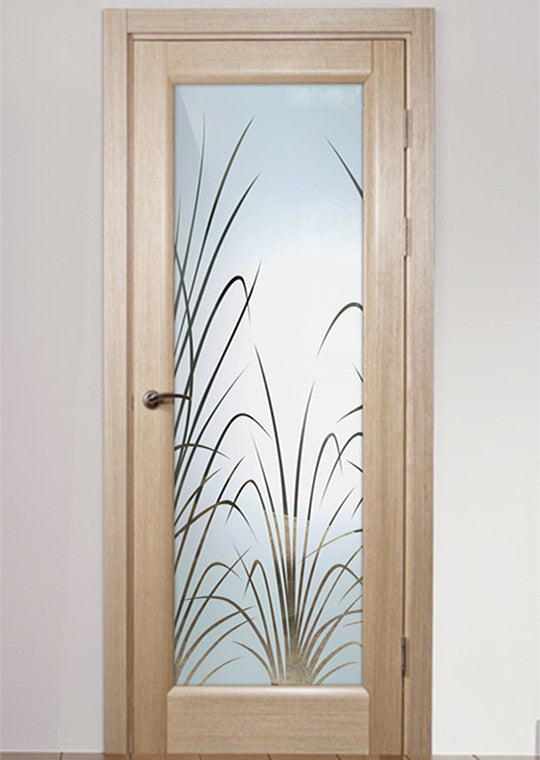 Interior Prehung Door or Interior Slab Door - Wispy Reeds - Primed - 24" x...