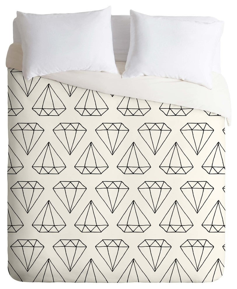 Deny Designs Wesley Bird Diamond Print 2 Duvet Cover - Lightweight