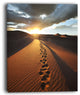 "Hiking Path in Desert At Sunset" Modern Landscape Wall Art Canvas, 12"x20"