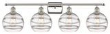 Ballston-Rochester 4-Light 38" Bath Vanity Light, Polished Nickel, Clear