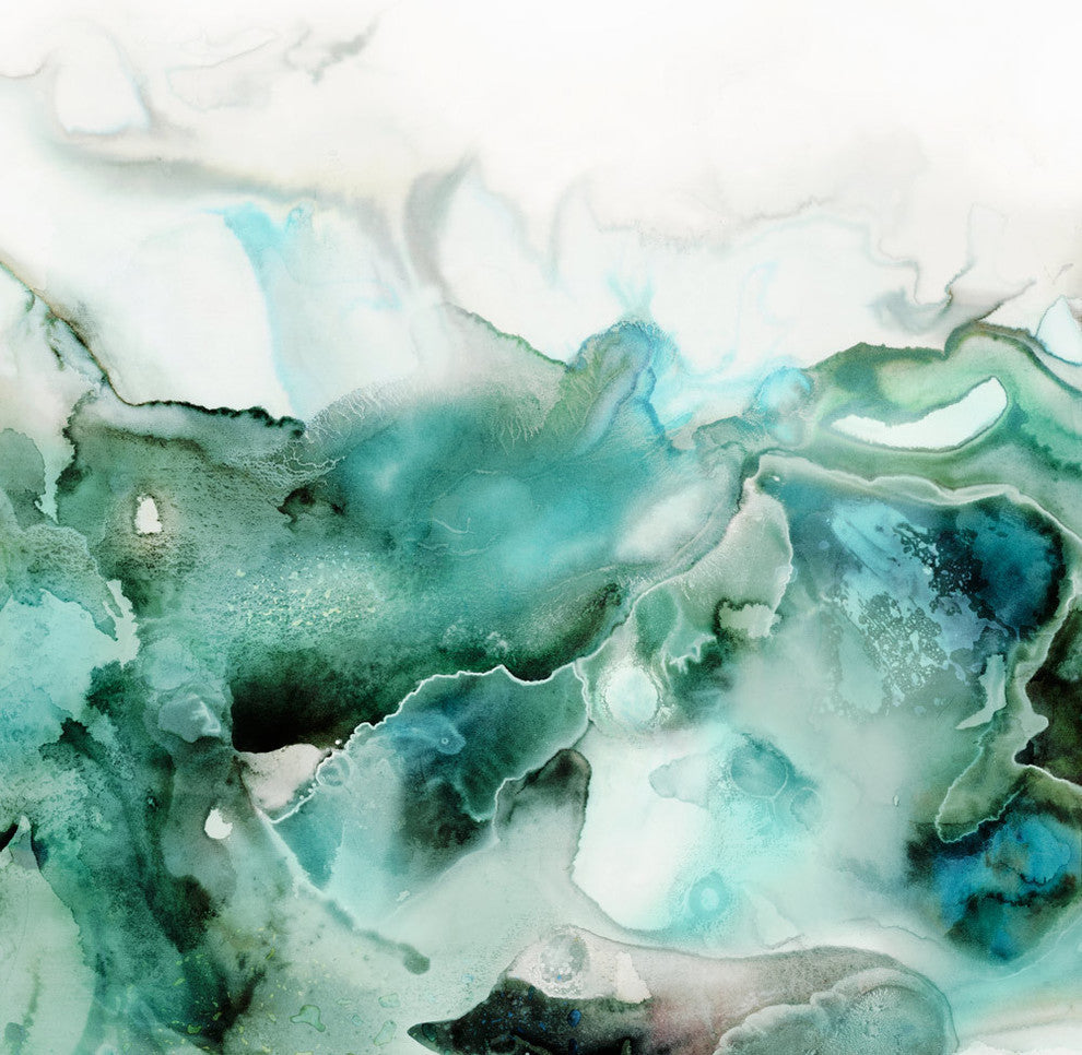 "Mint Bubbles I" Fine Art Canvas Print, 72"x72"