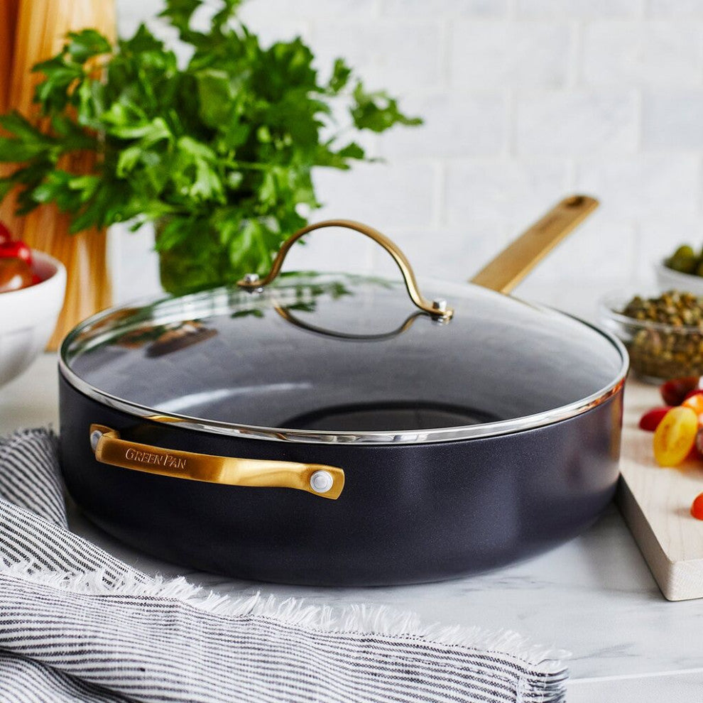 GreenPan Reserve Collection 4.5QT Covered SautÃ©pan w. HH | Black
