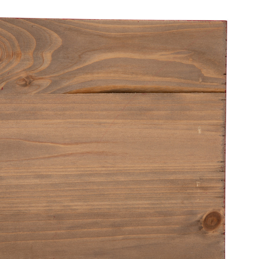 22"L Red Wooden Tree Collar