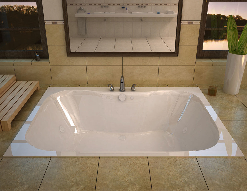 Veronesse 48 x 60 Rect. Whirlpool Drop-In Bathtub - Center Drain - Left Pump