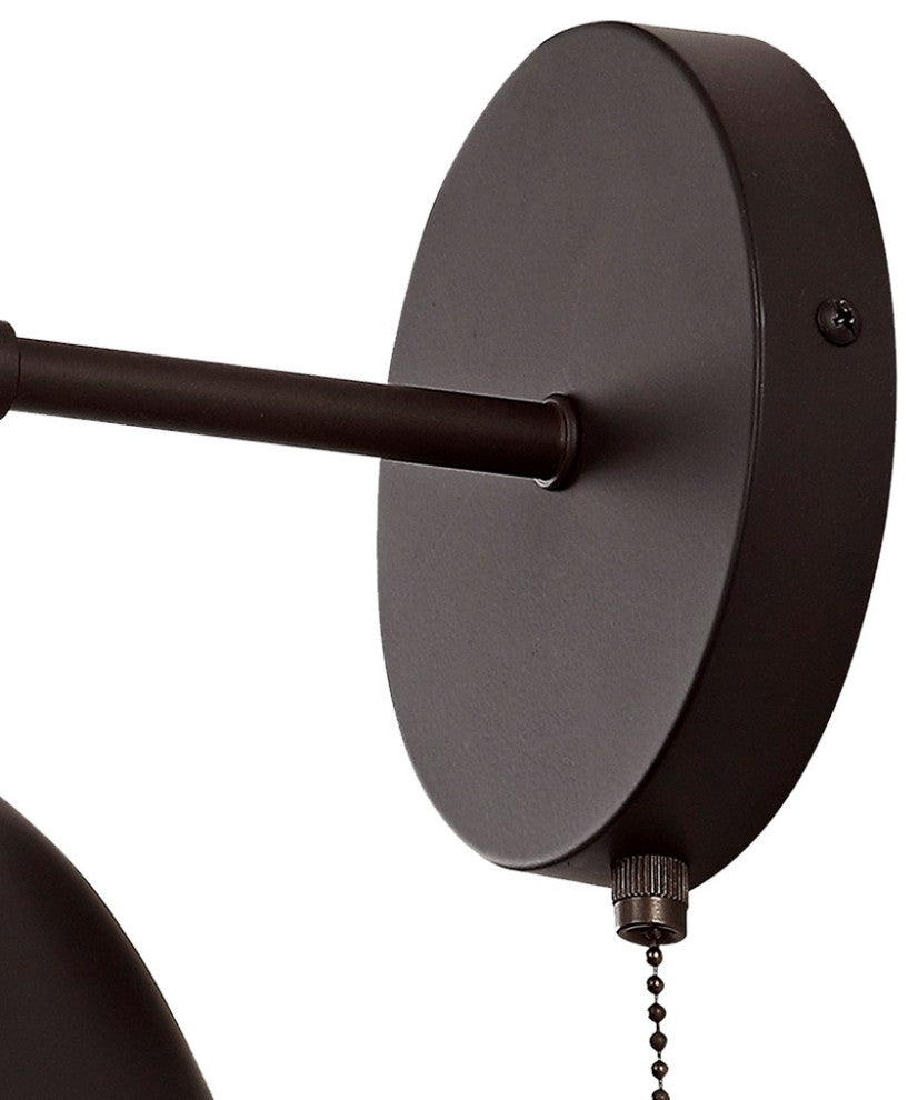 Hudson 6.5" 1-Light Farmhouse Bohemian Iron LED Sconce, Oil Rubbed Bronze
