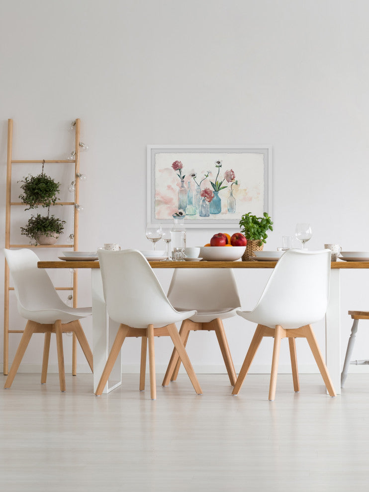 "Blooms and Bottles" Framed Painting Print, 24"x16"