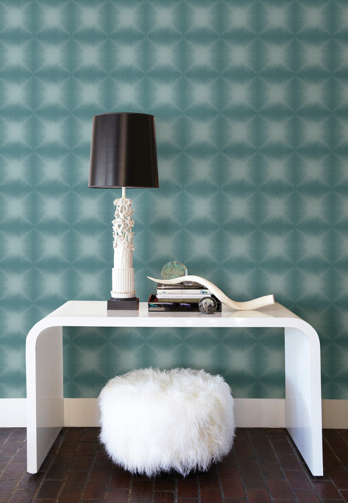 Echo Teal Geometric Wallpaper Bolt