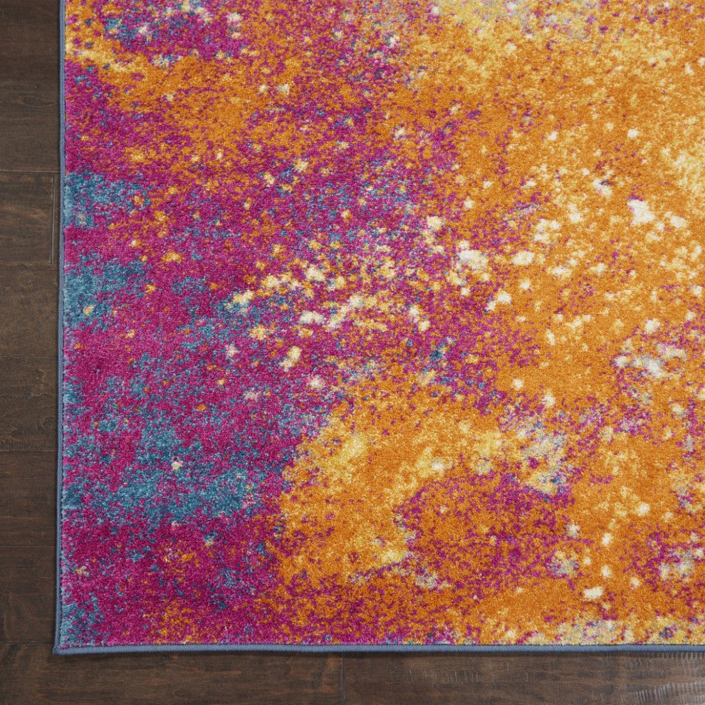 8 x 10 Abstract Brights Sunburst Area Rug
