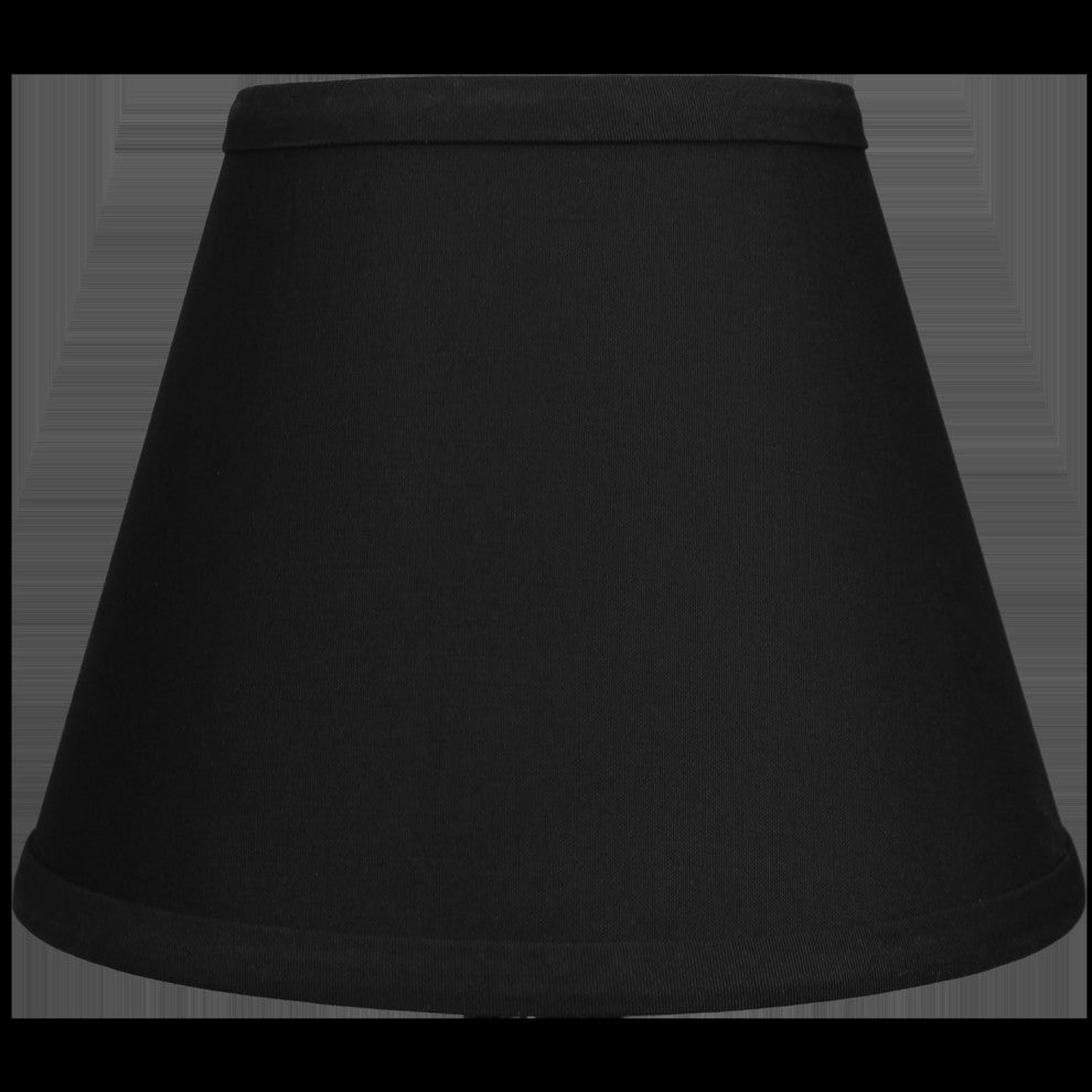 Fenchel Shades 5"x9"x7" Spider Attachment Empire Lamp Shade, Linen Black